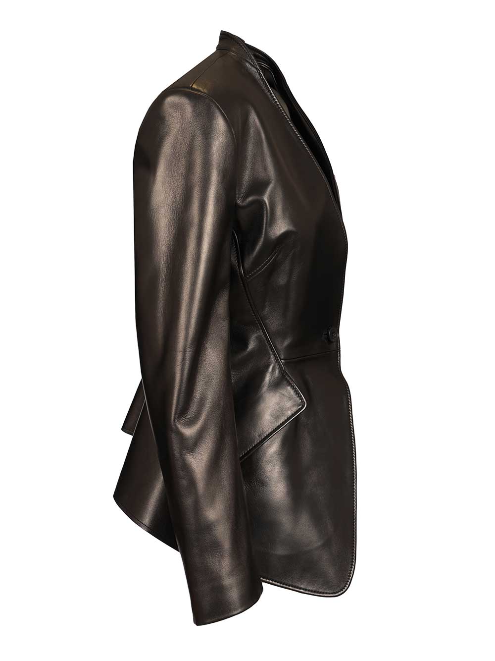 Mcqueen Tailored Leather Jacket Jackets - Black | aec839cfd2a61e308cf9271cc3cd47a6f6799609