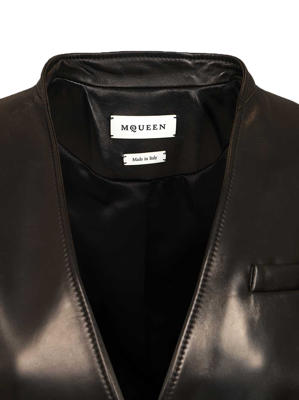 Mcqueen Tailored Leather Jacket Jackets - Black | 6941d316e9eee73998a2efeade50538775f0c09a