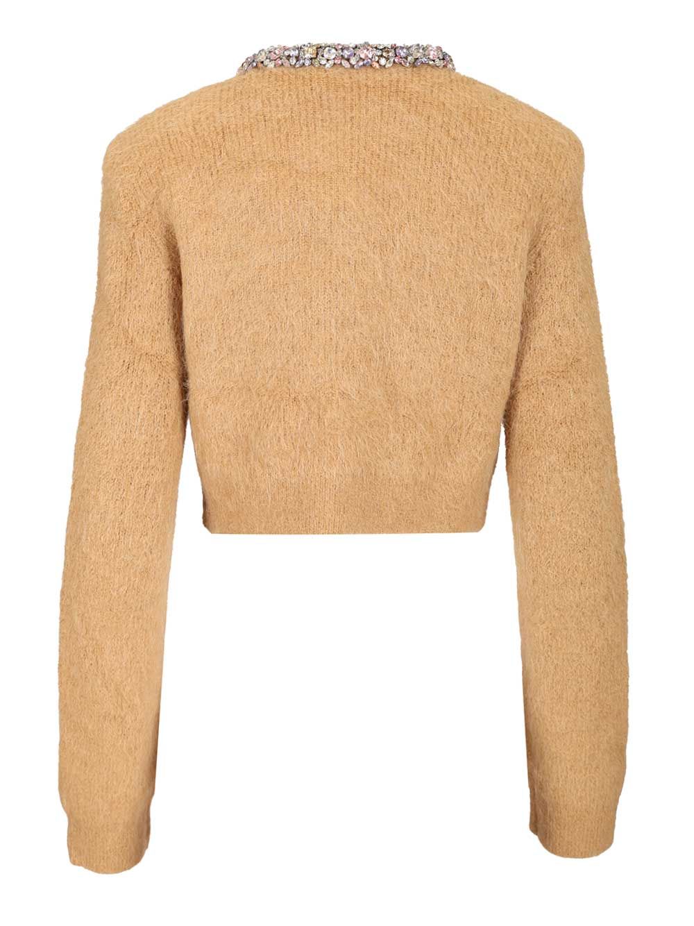 Self-Portrait Alpaca Cardigan Knitwear - Brown | d0457b438a90efb7491c57b46fc65d3e23822cfb