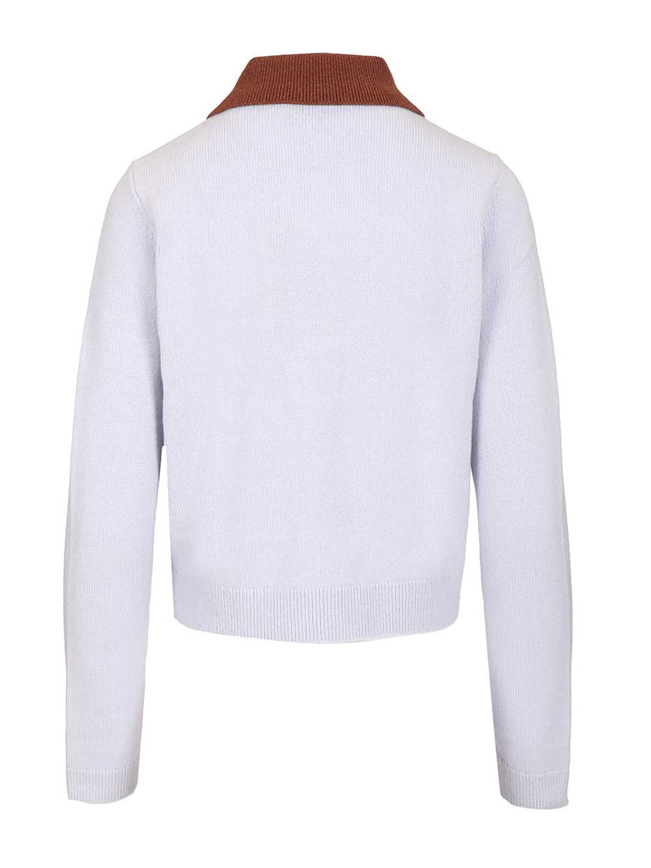 Self-Portrait Contrast Collar Jumper Tops - Blue | 287ad8b7e7d60d54226c245ebebeab85c9227c4b