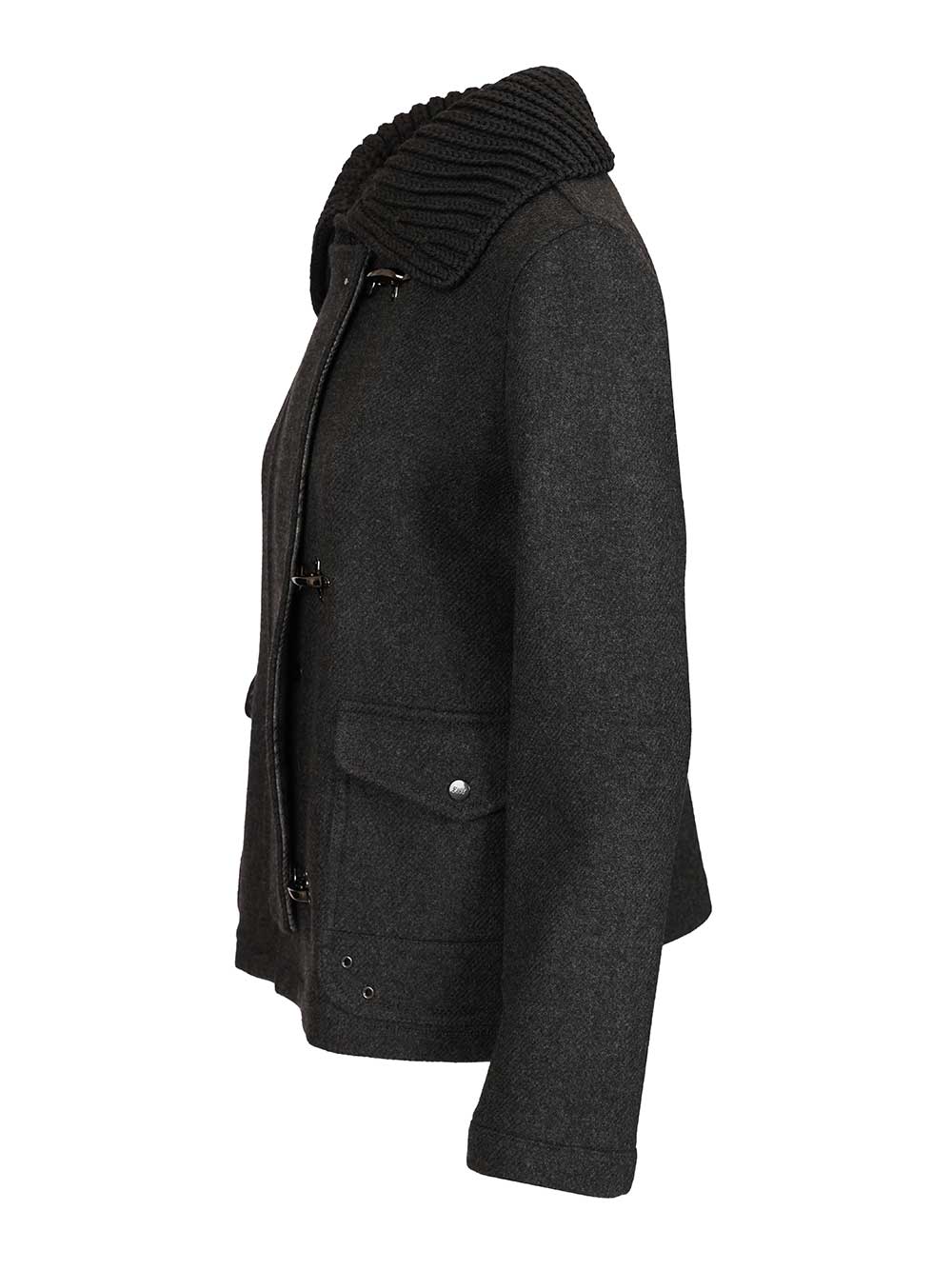 Fay 3-Hook Wool Jacket Coats - Grey | 7ba51cd060fa3e1df7e18c0f1b33d0b8b793e9e3