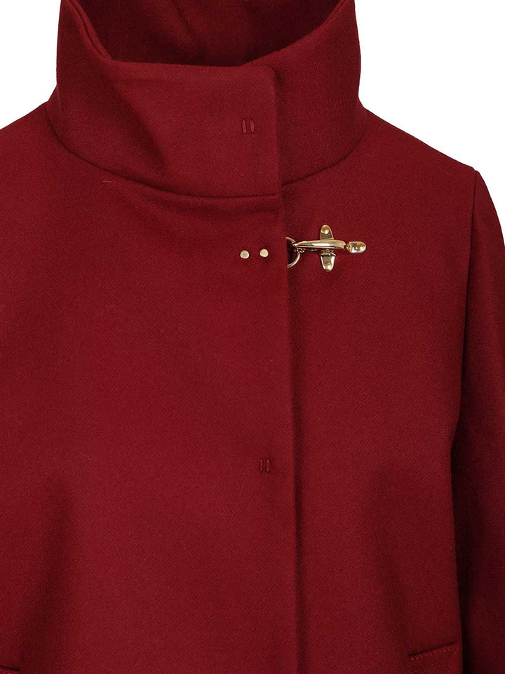 Fay Wool Cape Coats - Red | 8ebdd4d7e9cc43da01c8dd403267b42928258922