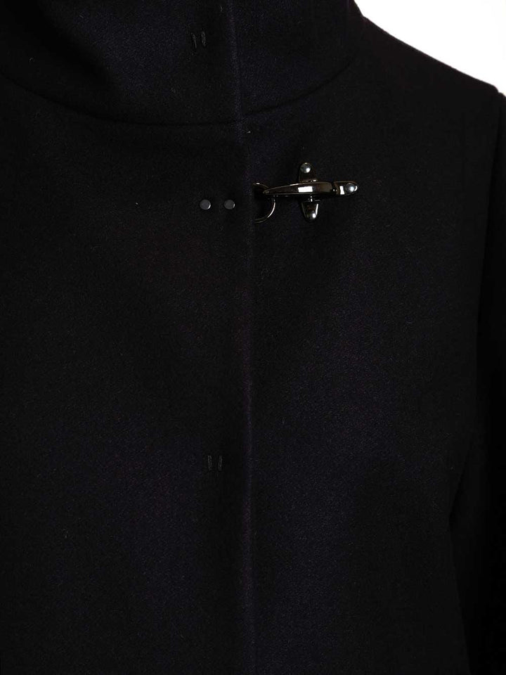 Fay Wool Cape Coats - Blue | 75e1e9ec48b2d3cef0140923f3f24f7a1ac353c6