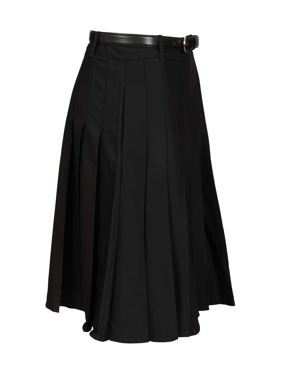 Self-Portrait Pleated Twill Midi Skirt Skirts - Black | a4a7a557d18719816aed5f4c3fe914ae3288cdfa