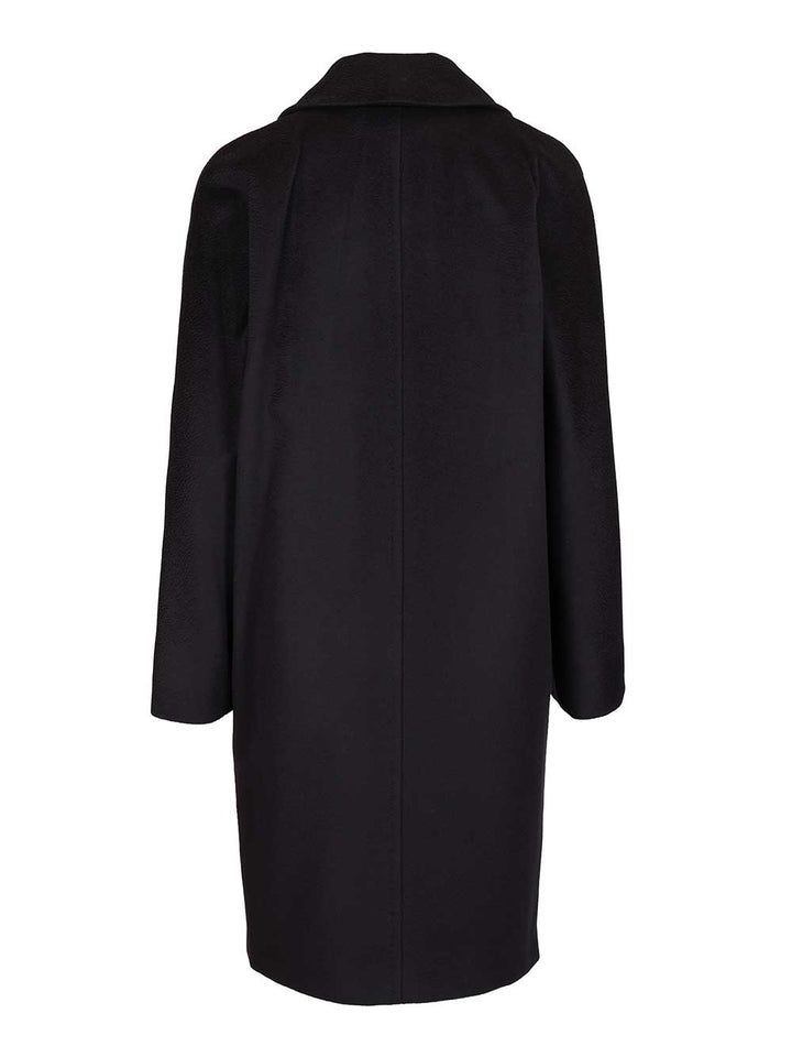 Max Mara Studio Double-Breasted Coat Coats - Blue | 1fd7b5ade2edbf0bdb7797b74a18880c575f7399