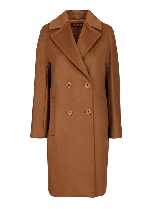 Double-Breasted Coat Coats Brown