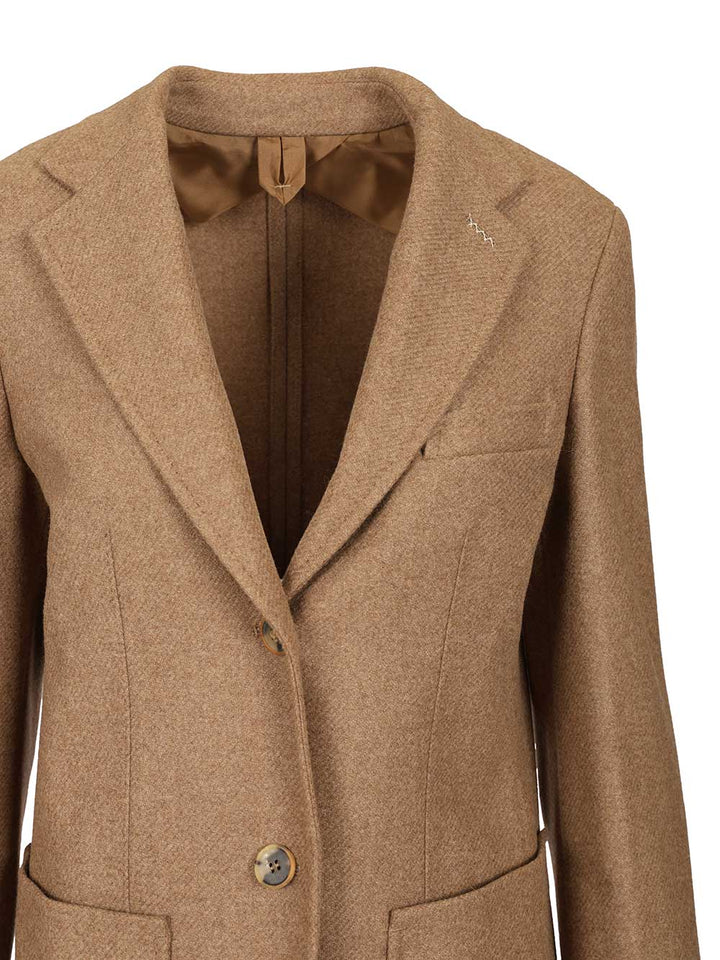 Max Mara Single-Breasted Blazer Jackets - Brown | a2af4fa356a0545c51e4c90f4d6da4919c8eeb48