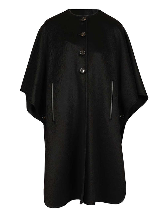 Long Cape Jackets Black