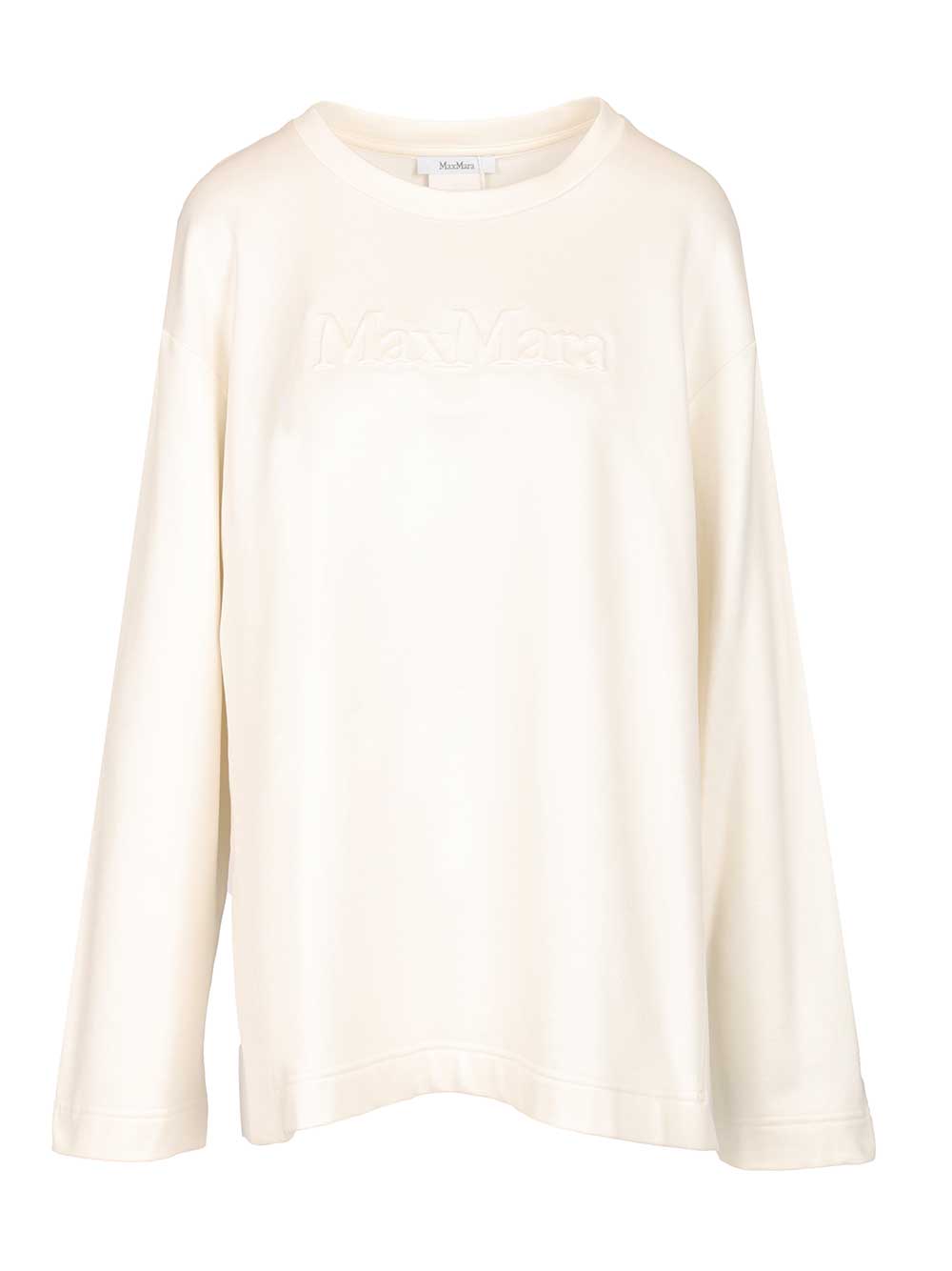 Max Mara Cotton Silk Sweatshirt Sweatshirts - White | e6774169aa0bd2eba2538f5a2d30e7d73303cdd0