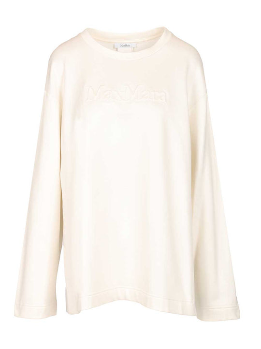 Cotton Silk Sweatshirt Sweatshirts White