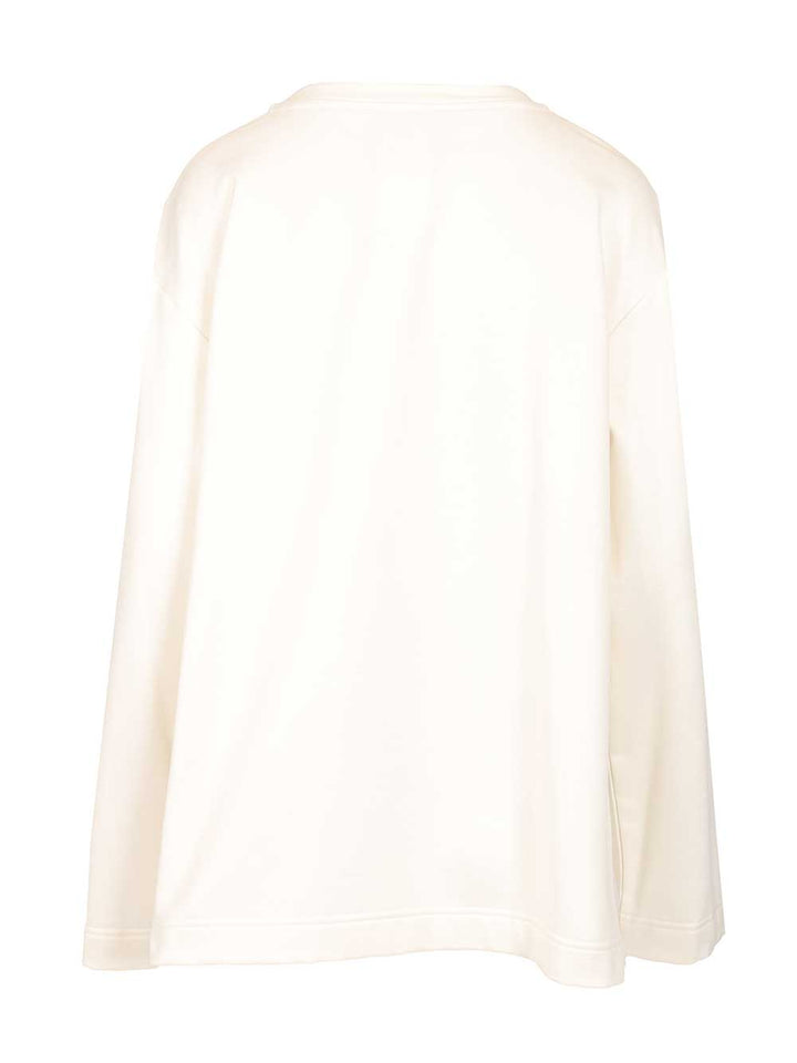 Max Mara Cotton Silk Sweatshirt Sweatshirts - White | ba121f6cd15a429f25cccf2e01a9bb0e2db79fe4