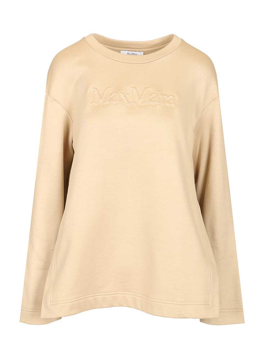 Cotton Silk Sweatshirt Sweatshirts Beige