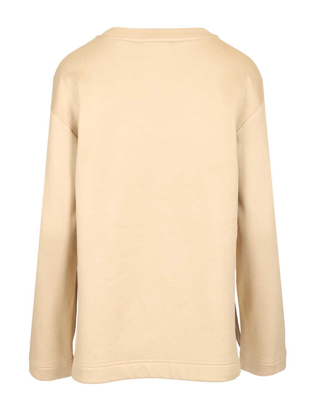 Max Mara Cotton Silk Sweatshirt Sweatshirts - Beige | 7a383d4705abad04a898bcbfe214c3664d33d000