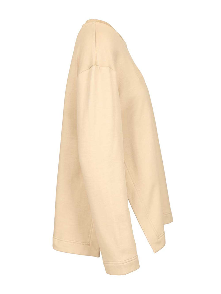 Max Mara Cotton Silk Sweatshirt Sweatshirts - Beige | b95b17fe3f01c702e9b7c4d474ef8566c784dee4