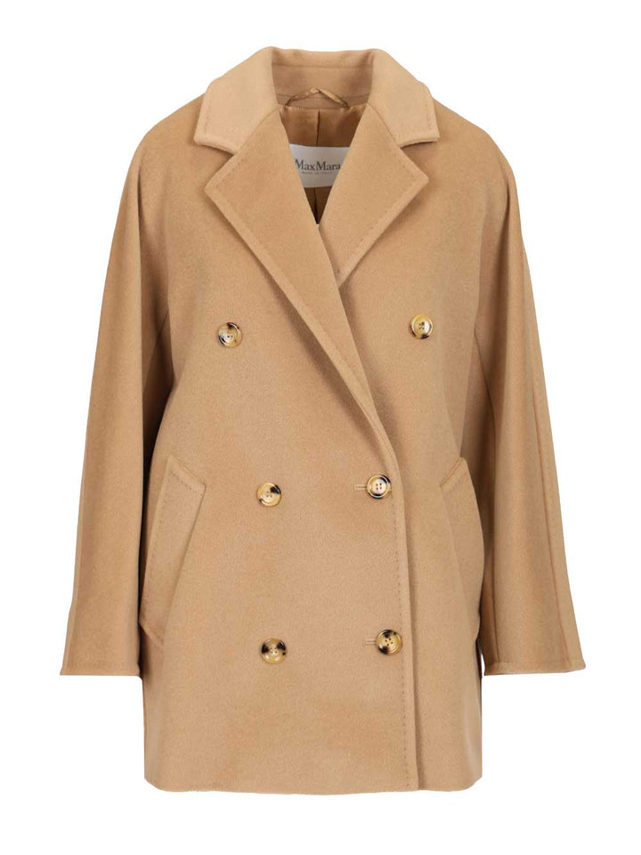 Max Mara Wool And Cashmere Beaver Coat Coats - Beige | b9a81fa500341cdaeee502631e4a6817ec198586