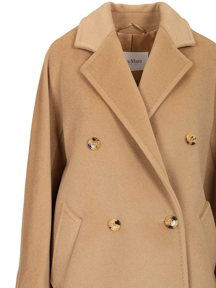 Max Mara Wool And Cashmere Beaver Coat Coats - Beige | ffa728b144d63baade506fed179333be03222210