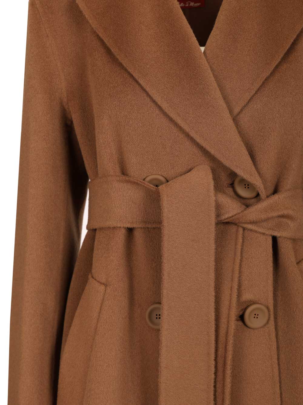 Max Mara Studio Double-Breasted Cashmere And Wool Coat Coats - Brown | 497bd8a2b8b8476535bc97050663f2b10297e160