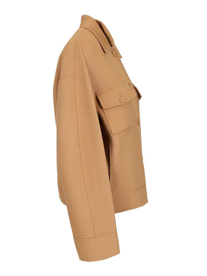 Max Mara Studio Boxy Jacket Jackets - Beige | 3396e98f64d9f128af548734b13c3647c9d088f4
