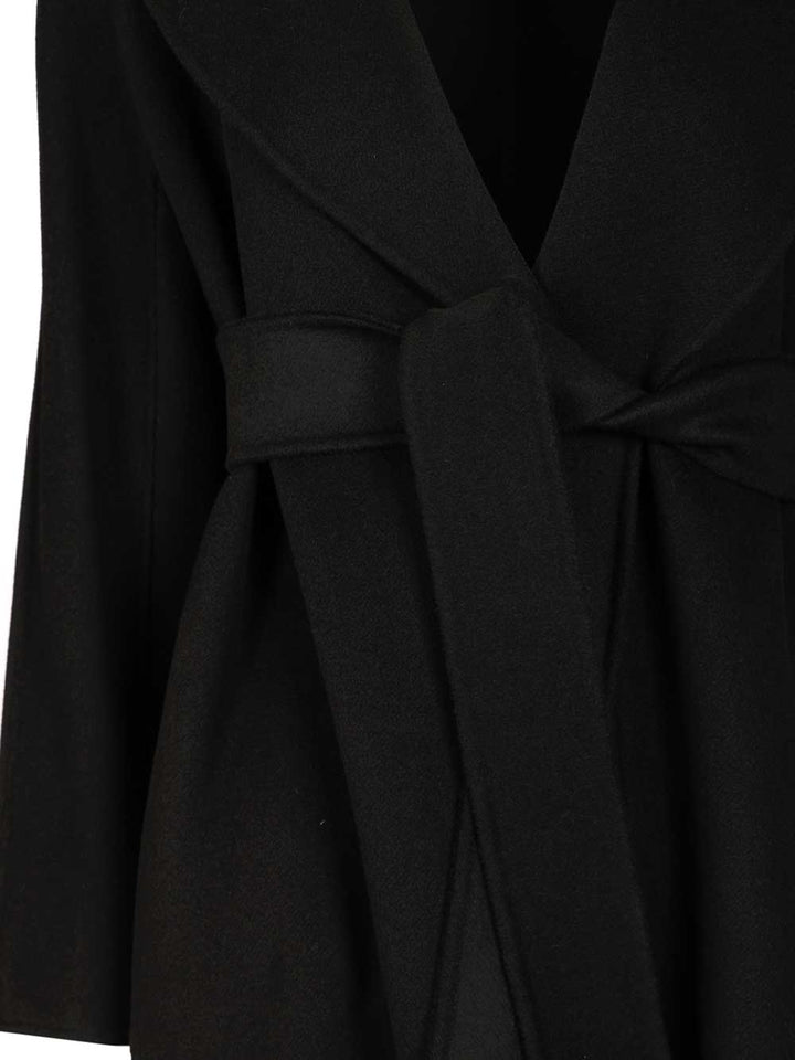 Max Mara Studio Wool, Cashmere And Silk Coat Coats - Black | 52dfbe2ad61de13bc1a8eea800cb89ed53ebe7d7