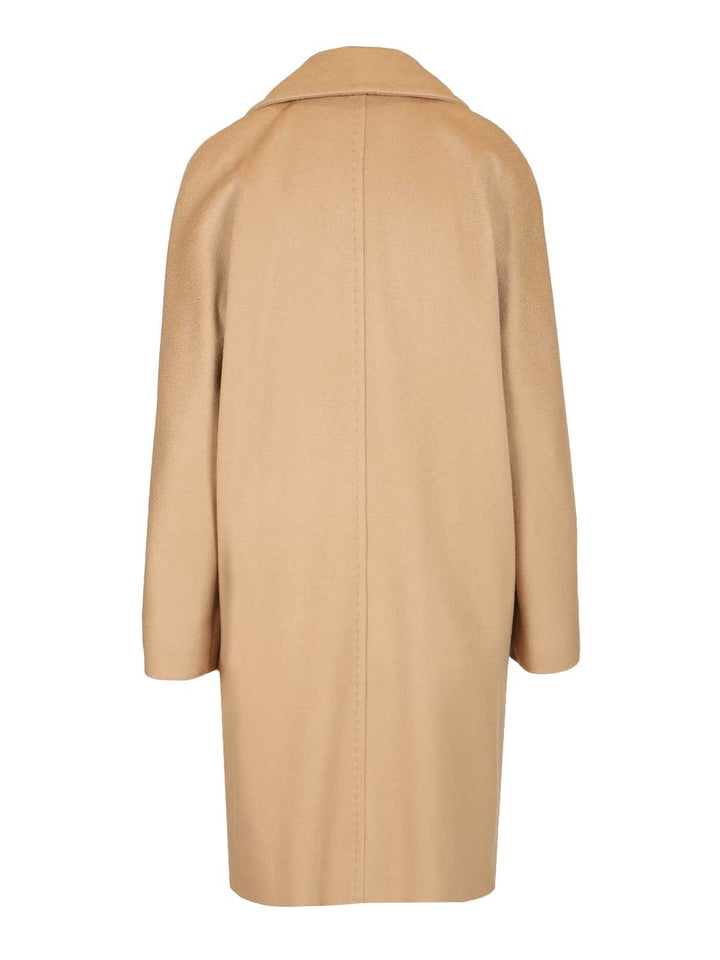 Max Mara Studio Double-Breasted Coat Coats - Beige | 96e14b8d69962402ca5fd1c3c70862db85e83c3a