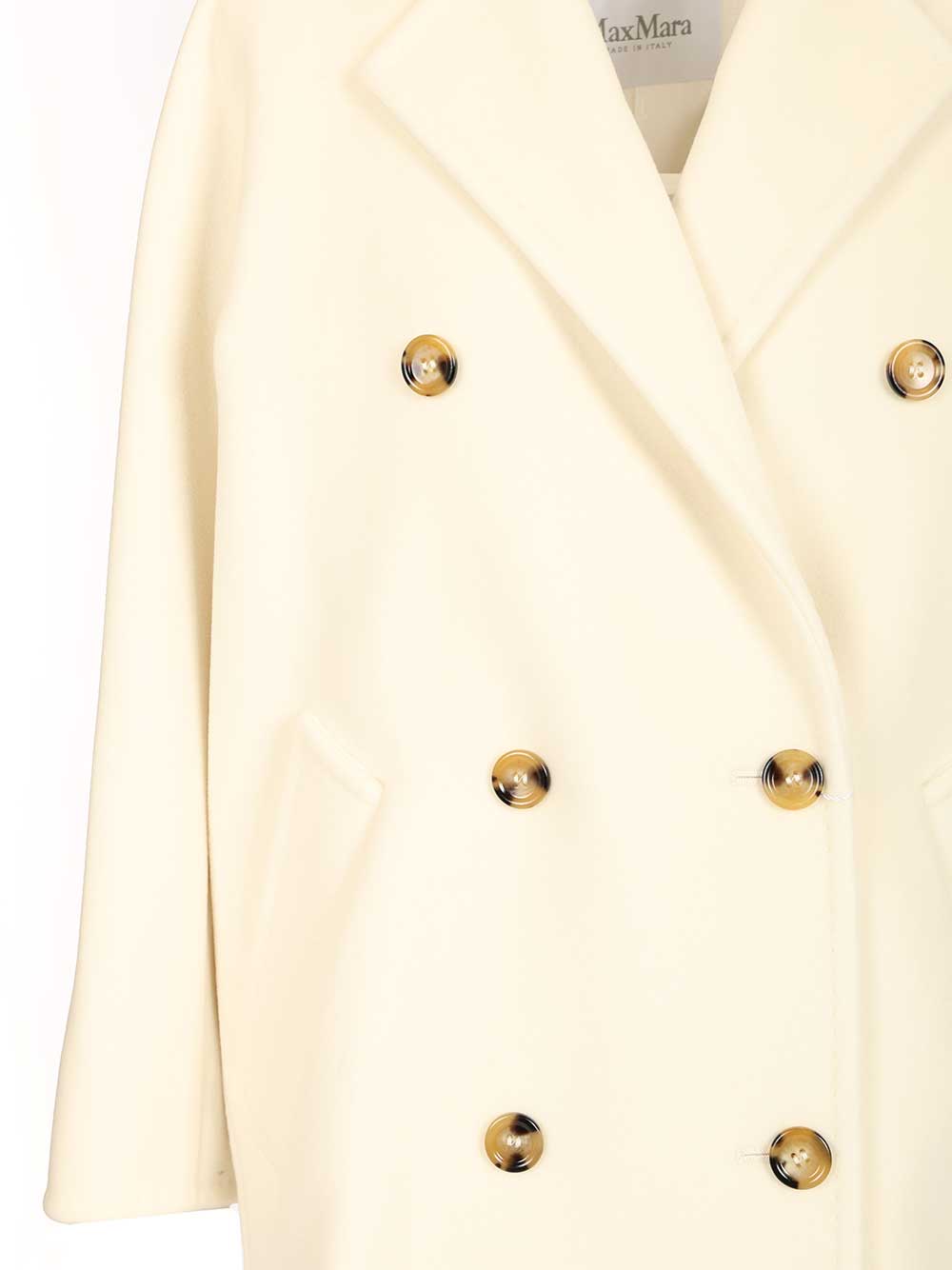 Max Mara Wool And Cashmere Beaver Coat Coats - White | 6356708d5ab2889d03955b6dcbe6c1341ea83771