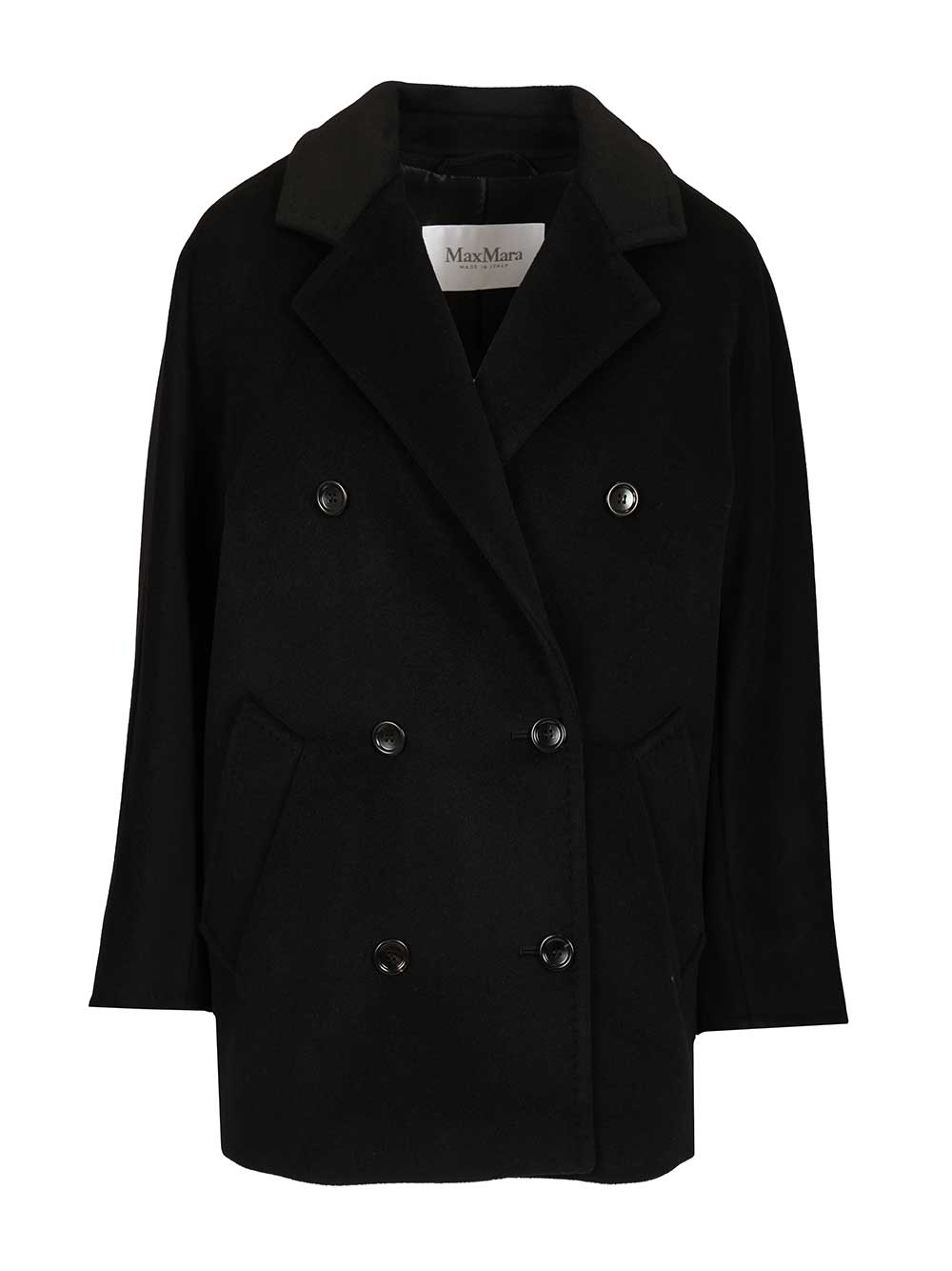 Max Mara Wool And Cashmere Beaver Coat Coats - Black | 3cc114905e97ffbee7db02d1bceed44701d4affa