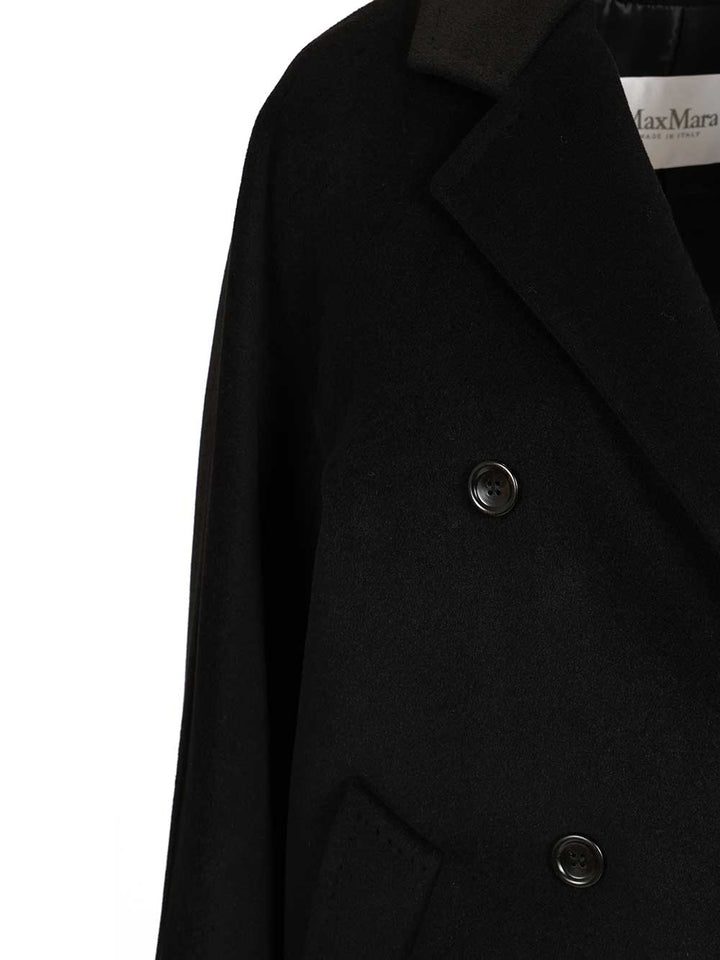Max Mara Wool And Cashmere Beaver Coat Coats - Black | 8044237470abd4ed6fa0415892a4411a9ecbcad8