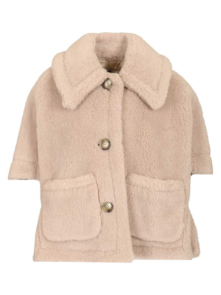 Max Mara Alpaca And Wool Teddy Cape Scarves And Foulards - Beige | 85f6cc50c22d699ec2be45b409efd2731926bfd6