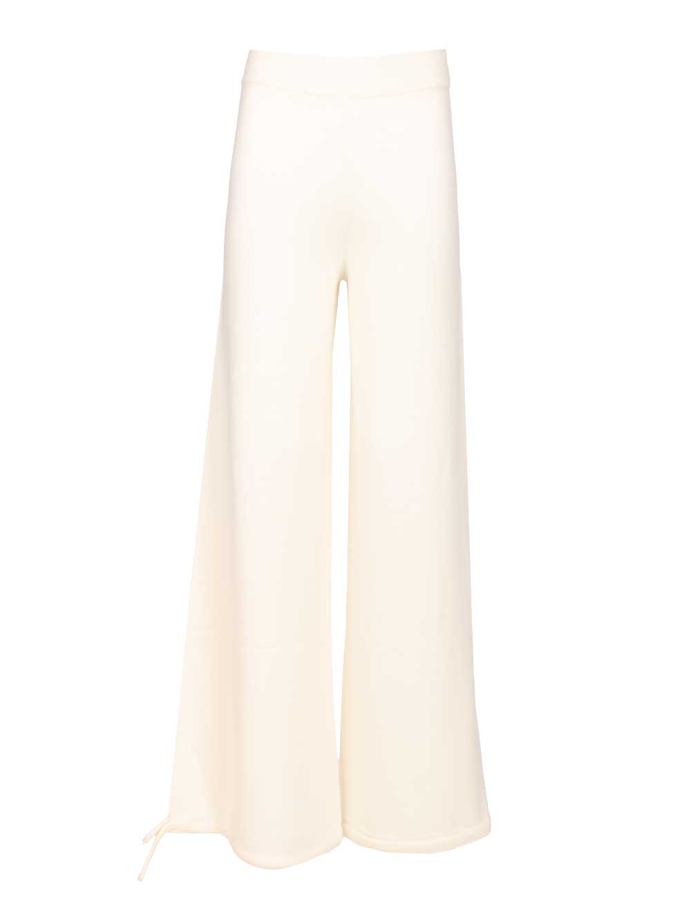 Max Mara Wool Yarn Trousers - White | 0b32624de2322bf78e965f9b822d3724e06bd291