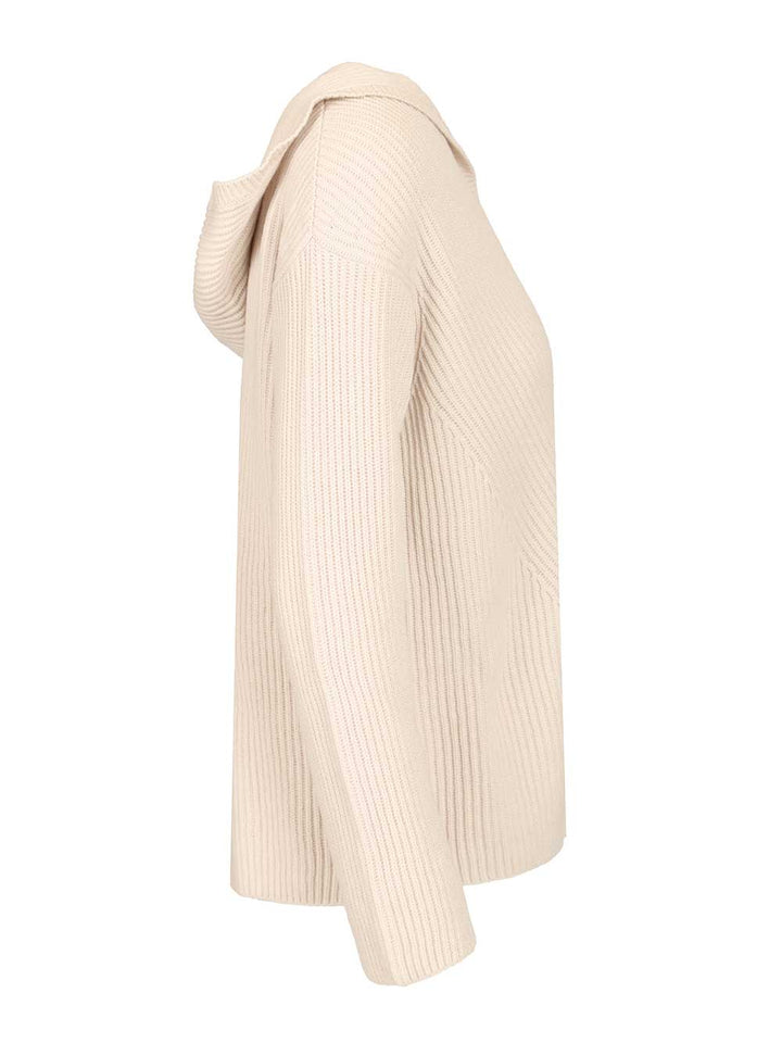'S Max Mara Ribbed Wool Sweatshirt Knitwear - White | 92d6c8d0ca30b4ba1c2dab704b7562dadcae0f94