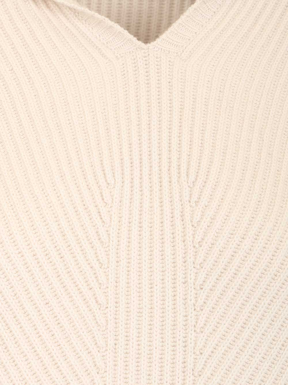 'S Max Mara Ribbed Wool Sweatshirt Knitwear - White | e4e7ae06ed30ba43c2063ec52e2b858c47a216b4