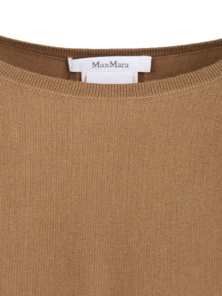 Max Mara Fine Wool Yarn Sweater Knitwear - Brown | cc6baf54fb4eb70a36b1e1f6550c4190eb82adc9