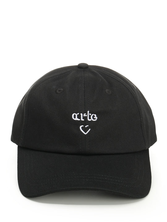 Heart Logo Cap Hats Black