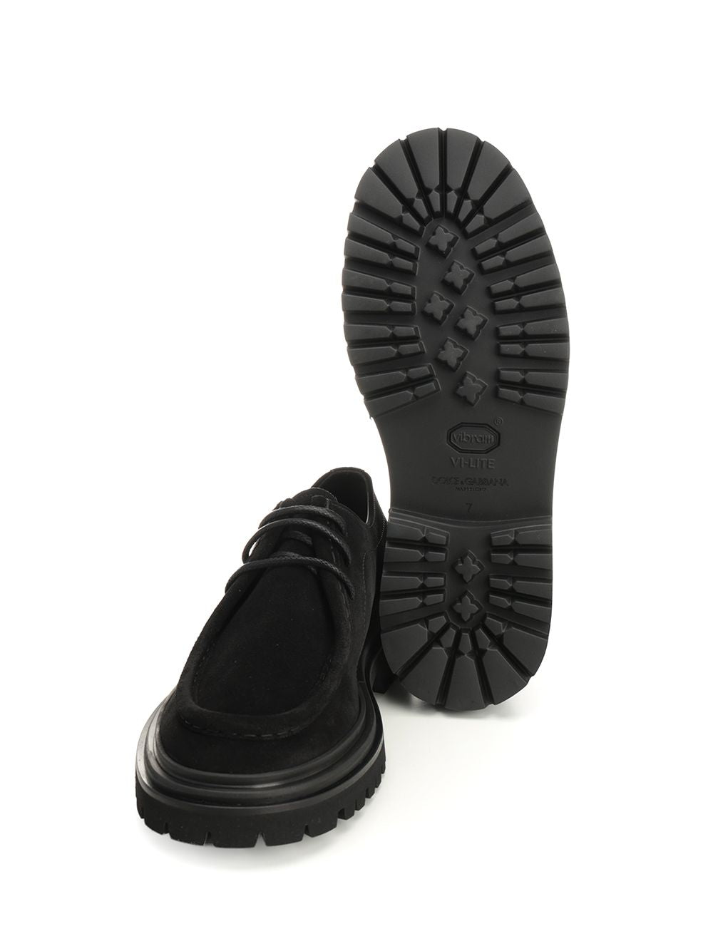 Dolce & Gabbana Calfskin Derby Lace-Up Shoes - Black | 34fc6539dc8c13e8150bc72509335f6ef39d424b