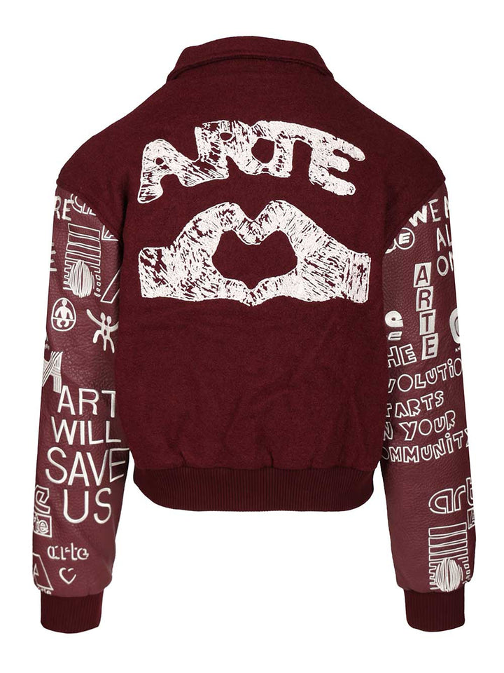 Arte Grafiti Varsity Jackets - Bordeaux | 526673197de90637b6b495f14967d03daa186a75