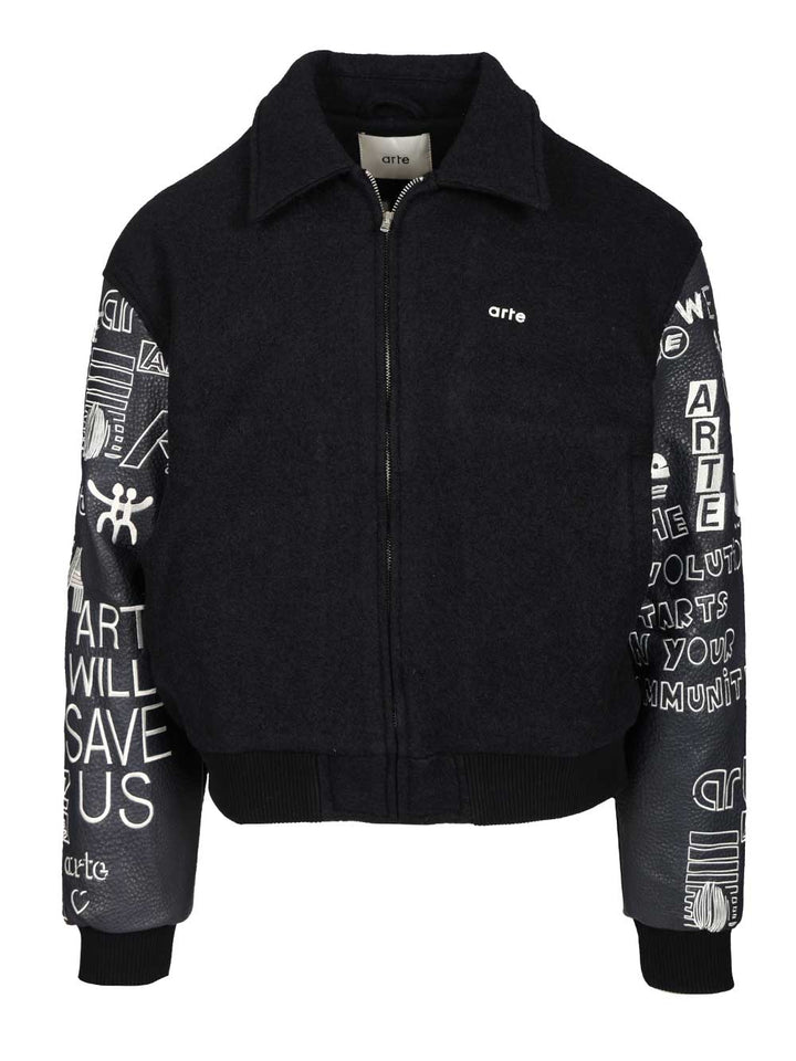 Arte Grafiti Varsity Jackets - Blue | 4219040c3ff88a09c5e7b12d132c6dd759f78c18