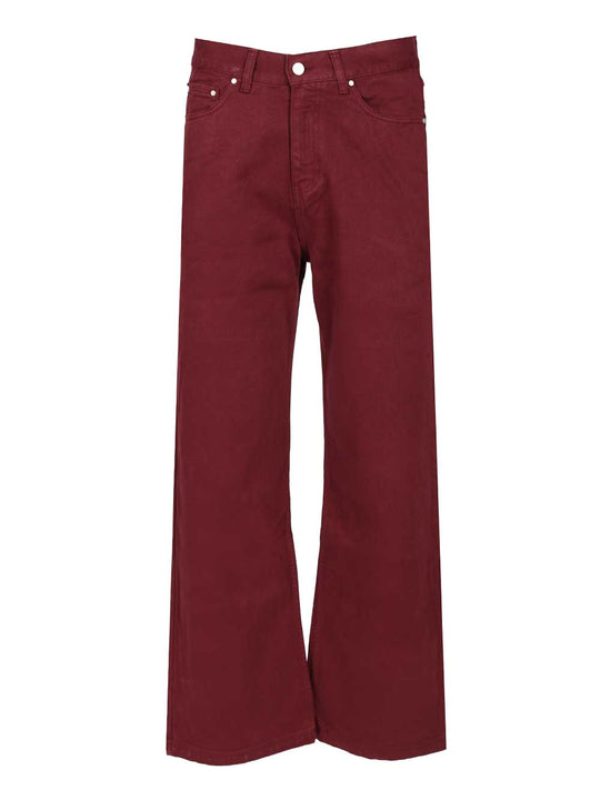 Denim Jeans Trousers Bordeaux