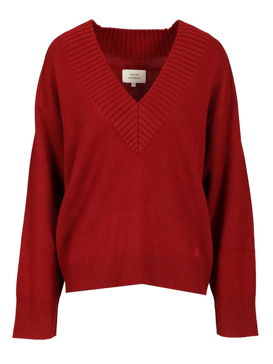 Sage Lds Knitwear Red