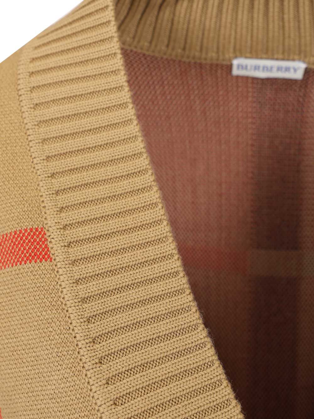 Burberry Check Wool Blend Cardigan Knitwear - Multicolor | 99c48e01f6634e8a5bae9ea454103ab905f657b8