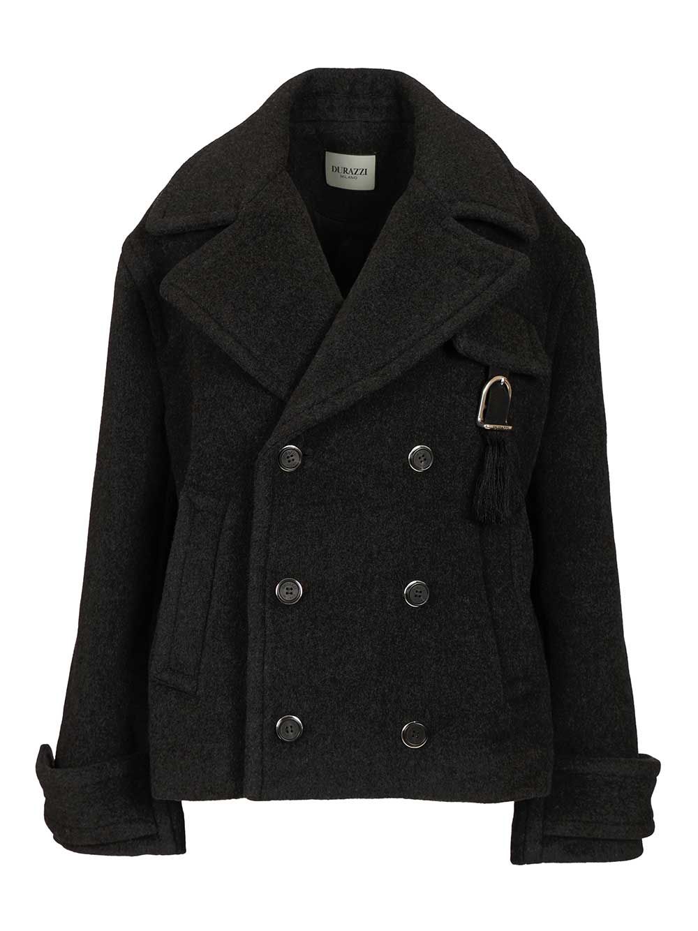 Durazzi Milano Wool Peacoat Coats - Grey | 7bcc613e8b257abb42fc244d92a63871c62139b8