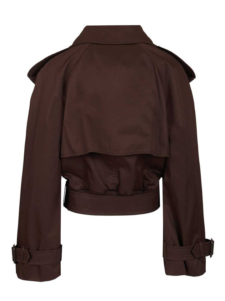 Burberry Cropped Trench Coat Coats - Brown | 422b678059859b0861dd24d274261fbd8f5a094e