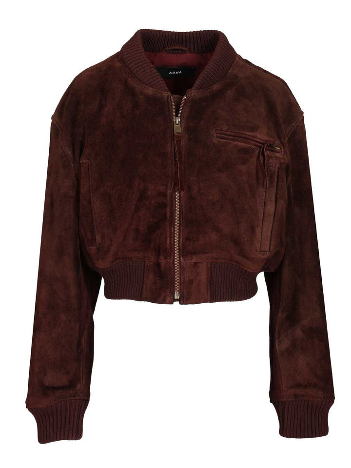 Arma Elettra Suede Jacket Jackets - Brown | 3b776083869849584fdb9a3d231a2022aff47ab5