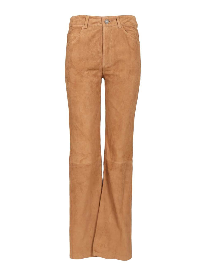 Arma Michela Suede Trousers - Beige | 28bd677521642aa8ee29ceeaa87411ddda9fa167