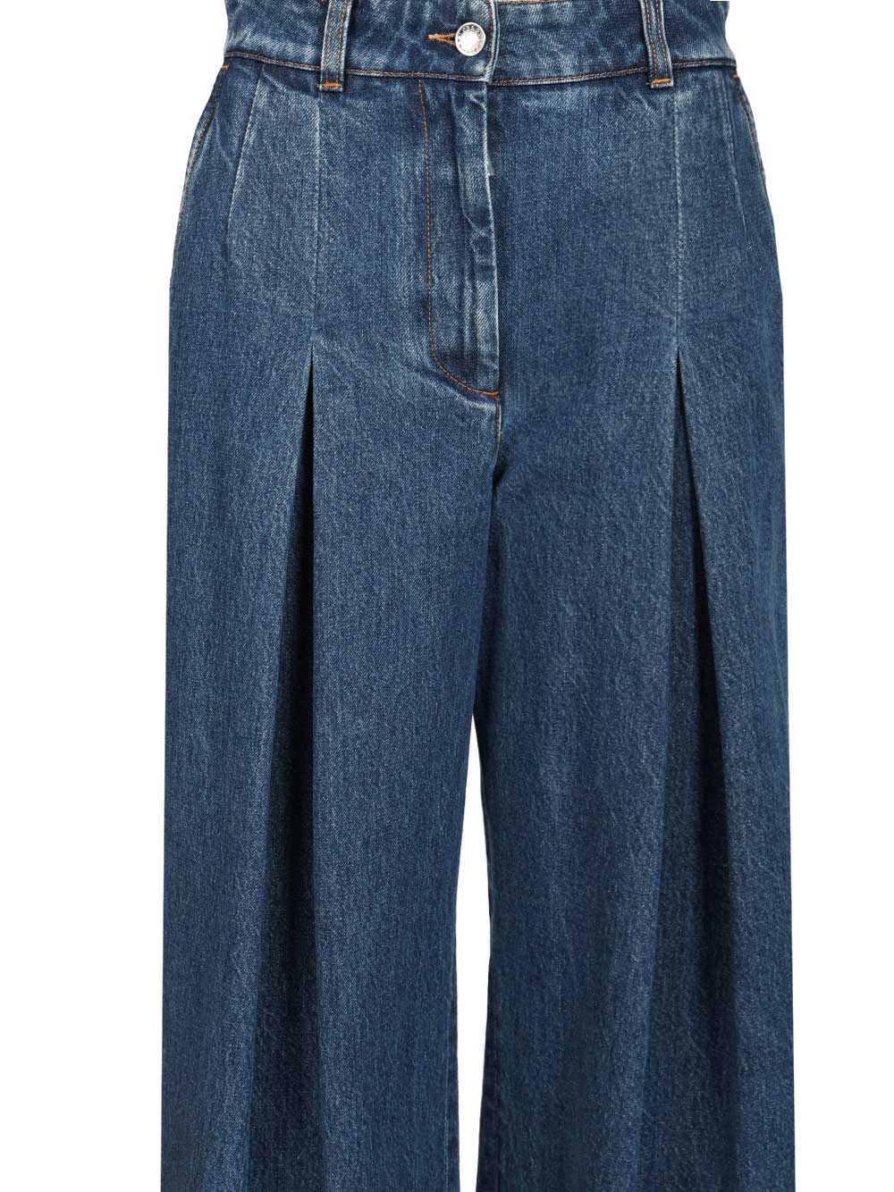 Dolce & Gabbana Pantalone Gamba Ampia Jeans - Blue | 06ca4107c204d06e09aef69cfe45dbffac6dbba0
