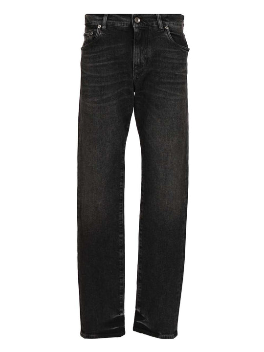 Slim-Fit Five-Pocket Jeans Black