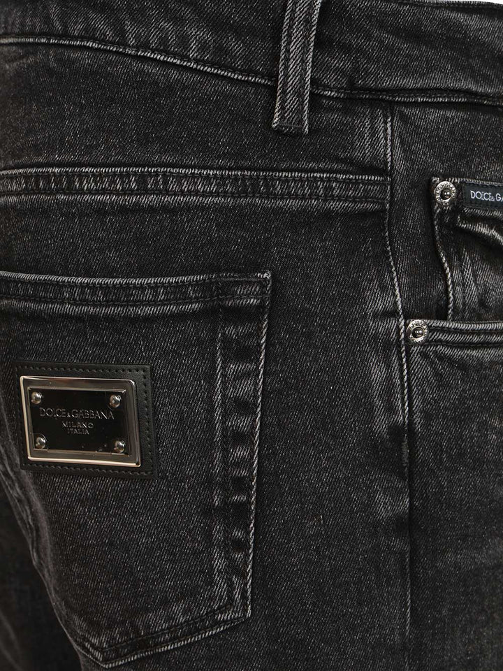 Dolce & Gabbana Slim-Fit Five-Pocket Jeans - Black | 25297d7b86b48c5213520a04a1573765c9e18aa2