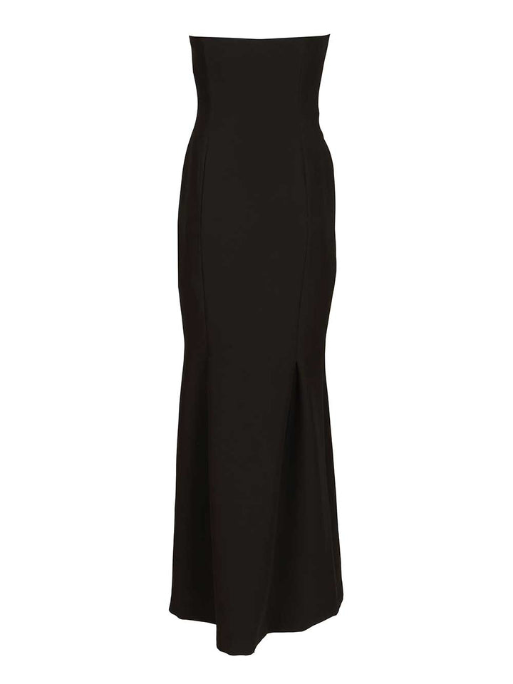 Federica Tosi Long Strapless Cady Dress Dresses - Black | 3bebbd14fb6d4a8b534291bb4c8eb20eed2aed34