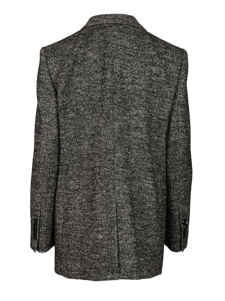 Dolce & Gabbana Double-Breasted Chevron Jacket Jackets - Grey | a8d5788fabb3fb28b334bbfbde98c0e947d43eee