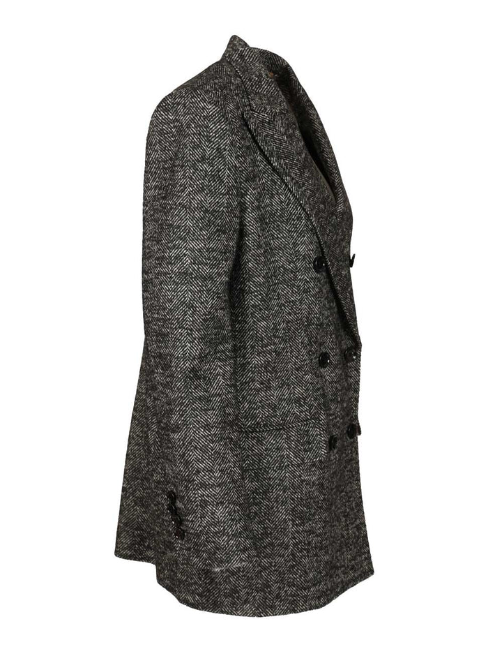 Dolce & Gabbana Double-Breasted Chevron Jacket Jackets - Grey | cabd29d3080a345f1f9fc0be27b77d600a87ac44