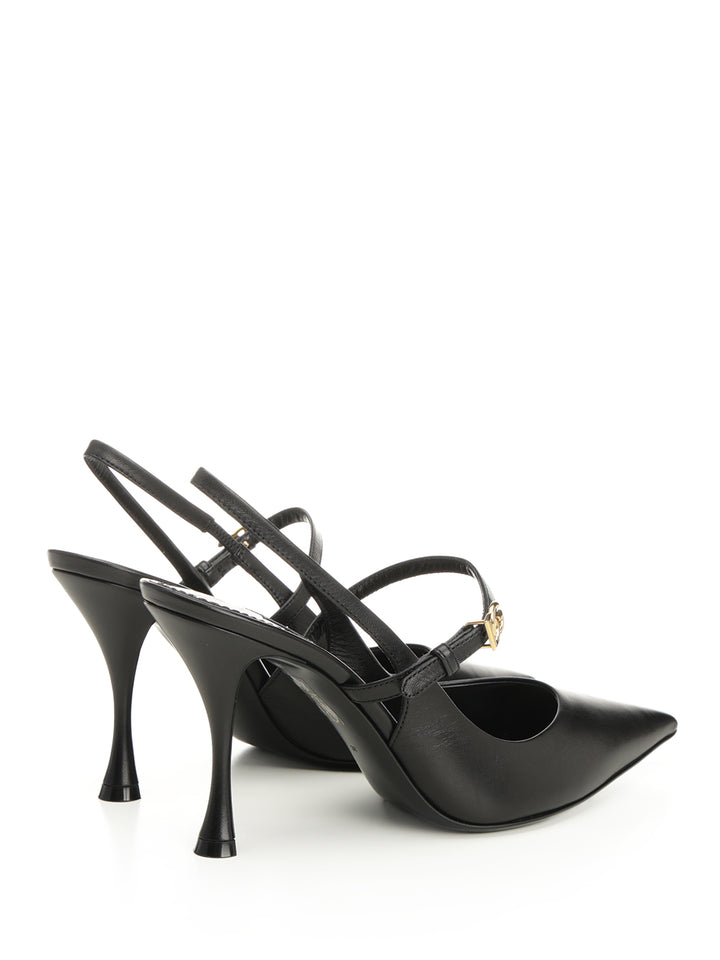 Dolce & Gabbana Goatskin Slingback Pumps - Black | 43167ab5ac68ebd7b9cede0cfb100f431319c590